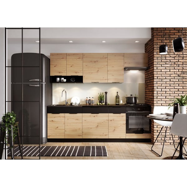 Bucătărie dreaptă fără blat 240 cm (fără montaj) Kian – STOLKAR