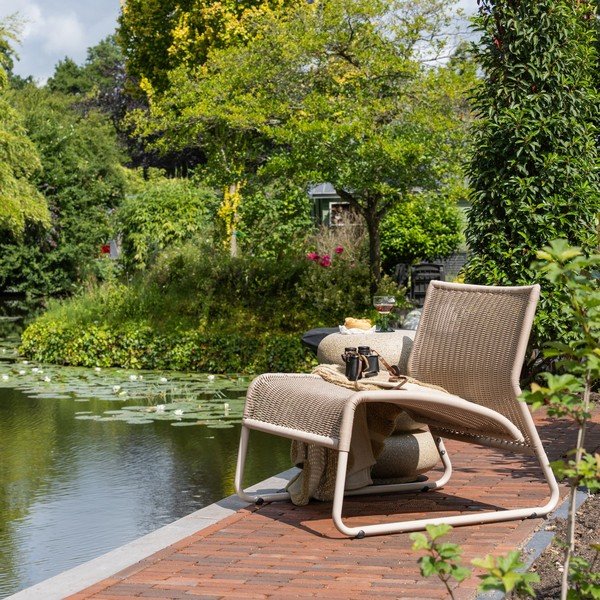 Fotoliu de grădină bej din ratan artificial West – WOOOD-image-1