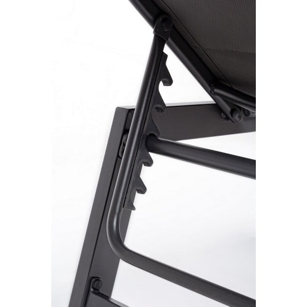 Șezlong de grădină gri antracit din metal Hilde   – Bizzotto-image-3