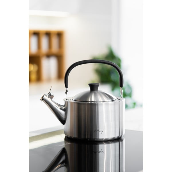 Ceainic din oțel inoxidabil mat cu capac de presiune Vialli Design Diamante, 1,5 l-image-2