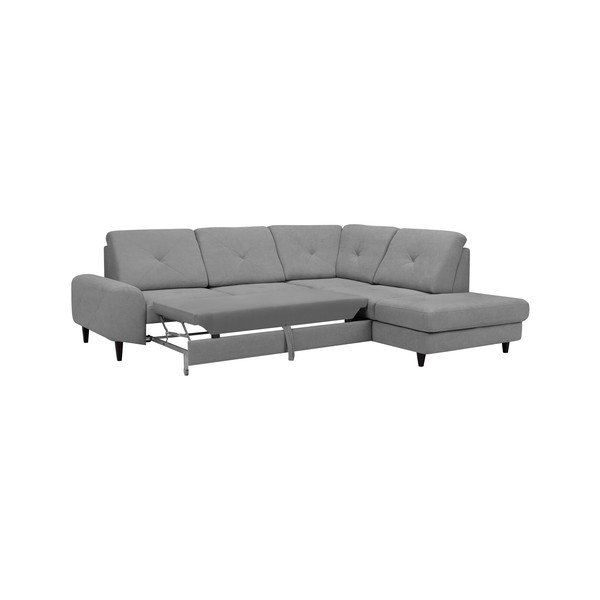 Colțar extensibil cu spațiu de depozitare Windsor & Co Sofas Beta, partea dreaptă, gri deschis-image-3