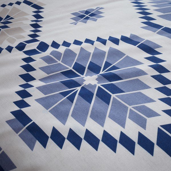 Lenjerie de pat alb-albastru 200x135 cm Navajo - Catherine Lansfield-image-4