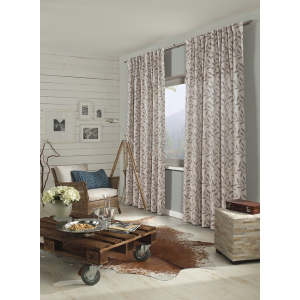 Draperie bej 140x245 cm Jacquard  - Gardinia-image-2