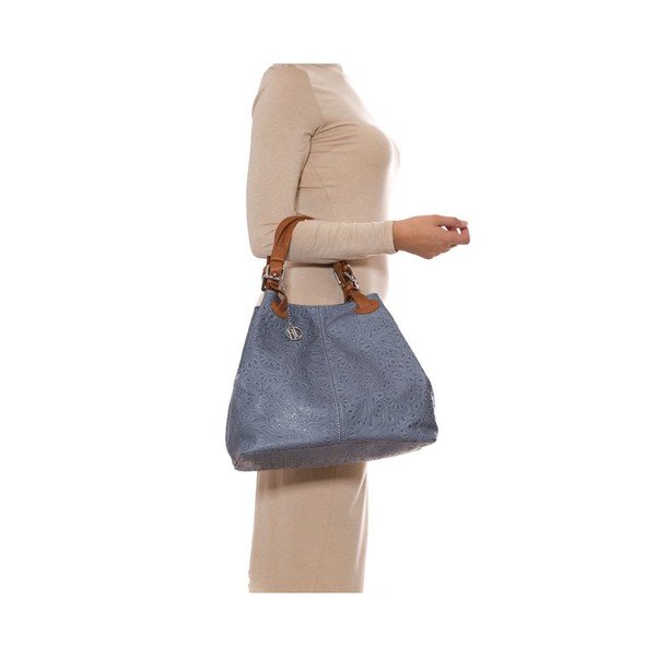 Poșetă din piele Anna Luchini 2121 Grigio-image-4