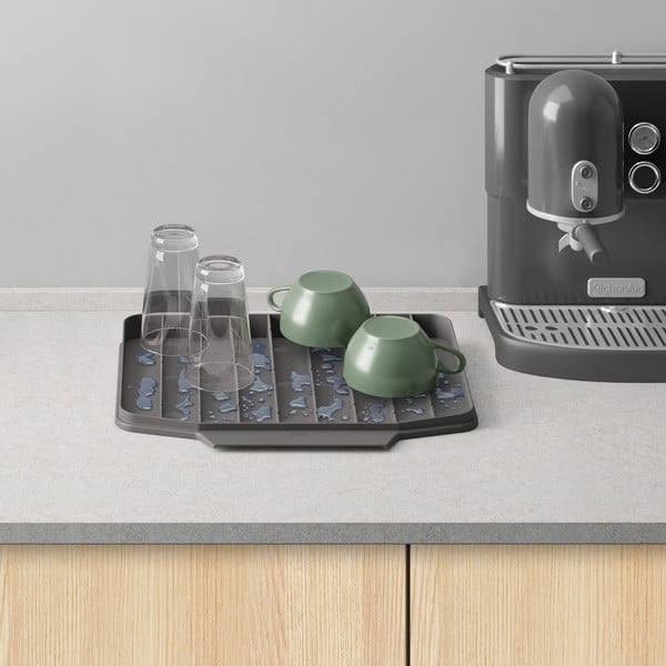 Scurgător de vase gri din plastic 40x33 cm Gravity – Metaltex-image-3