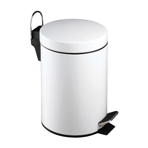 Coș de gunoi cu pedală Premier Housewares, 3 l, alb