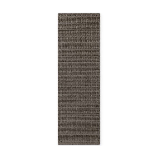 Covor tip traversă gri închis/maro închis țesut manual din lână 80x250 cm Camden Parker – Ted Baker-image-4