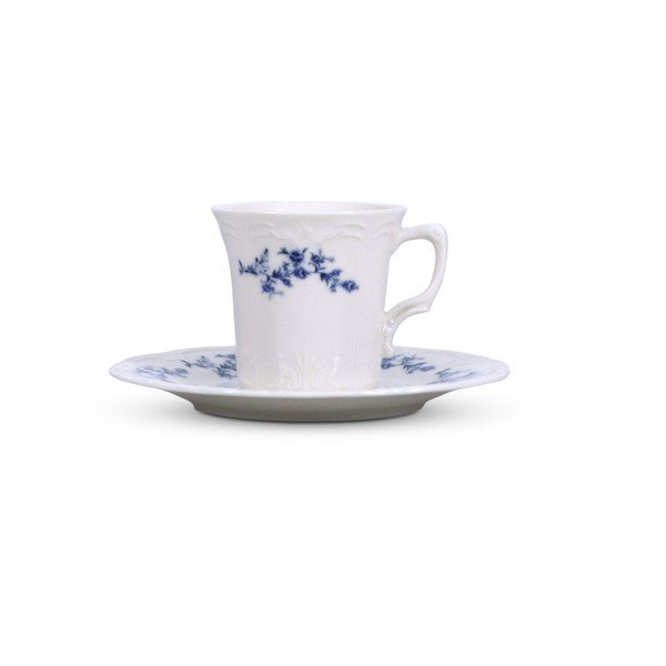 Farfurioară albă/albastră din porțelan ø 16,5 cm Retro – BonBistro-image-3