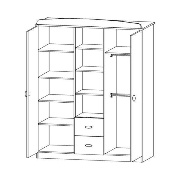 Dulap cu 2 uși și sertare Faktum Mokus-image-1