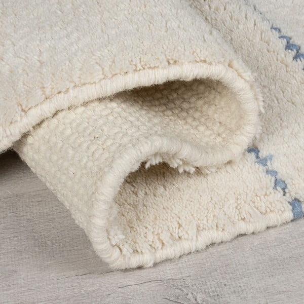 Covor crem țesut manual din lână 200x290 cm Dottie Geometric – Flair Rugs-image-2