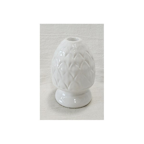 Suport din ceramică pentru lumânări de Crăciun Villa d'Este Pigna Porta, alb
