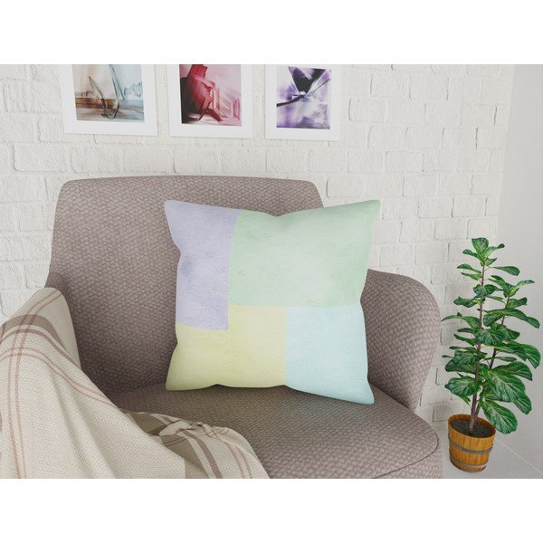 Față de pernă cu amestec din bumbac Vitaus Diagol, 43 x 43 cm-image-1