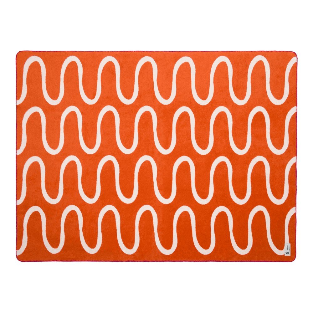 Pătură portocalie 150x200 cm Swirl – noo.ma