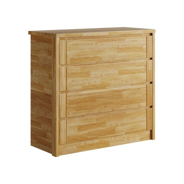 Comodă în culoare naturală joasă din lemn de stejar 105x96 cm Timo – Olivia Living