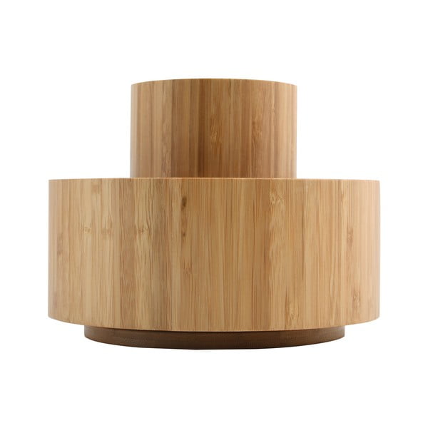 Organizator de baie în culoare naturală pentru cosmetice/rotativ, din bambus Isalys – MSV-image-3