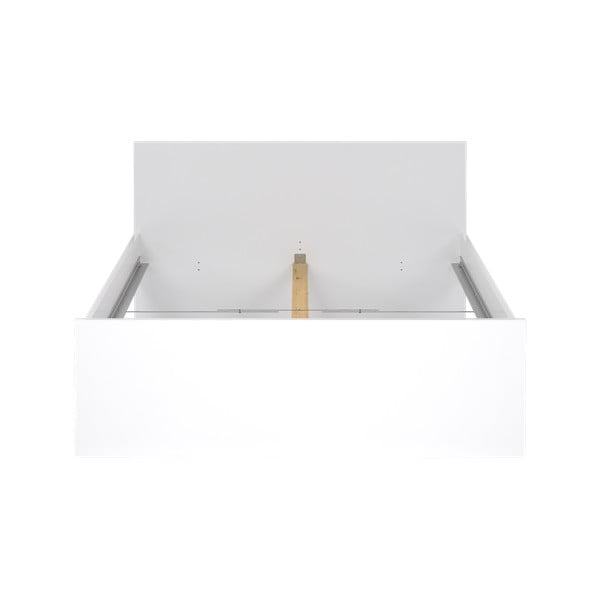 Pat matrimonial alb din  placă aglomerată de lemn fără somieră 140x200 cm Naia – Tvilum-image-3