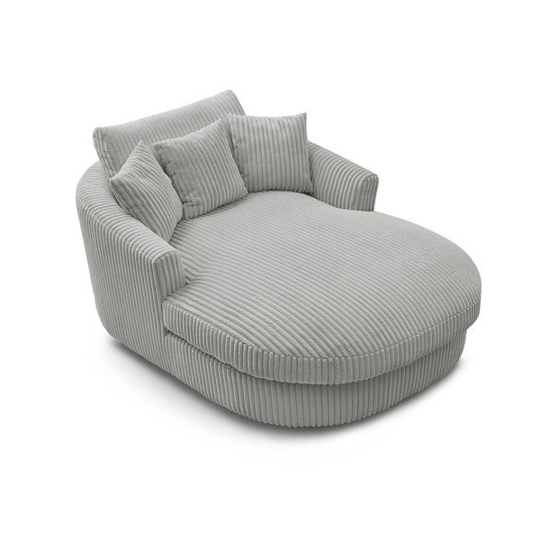 Fotoliu gri cu tapițerie din catifea reiată Belem – Bobochic Paris-image-4