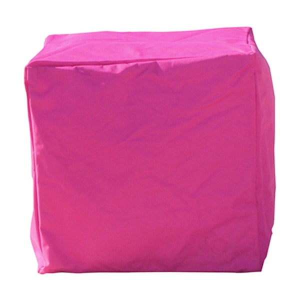 Puf exterior impermeabil Sunvibes Cube, roz