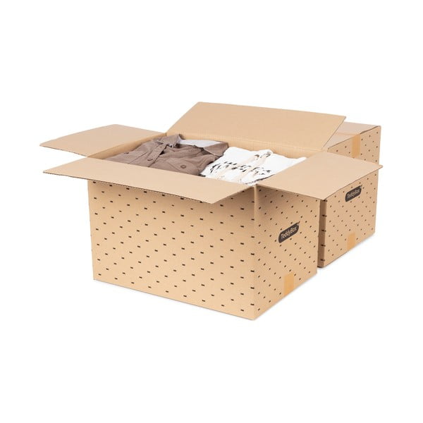 Set de 2 cutii de depozitare bej Compactor Teddy, 42 x 30 cm-image-3