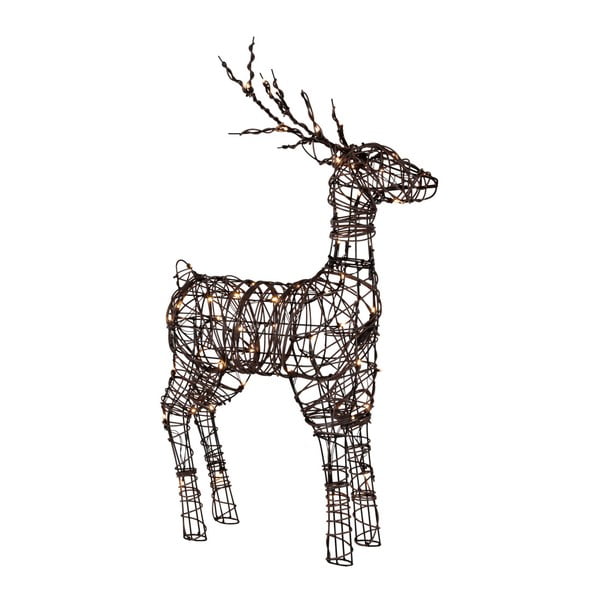 Decorațiune cu LED Best Season Deer Rattan, 90 cm