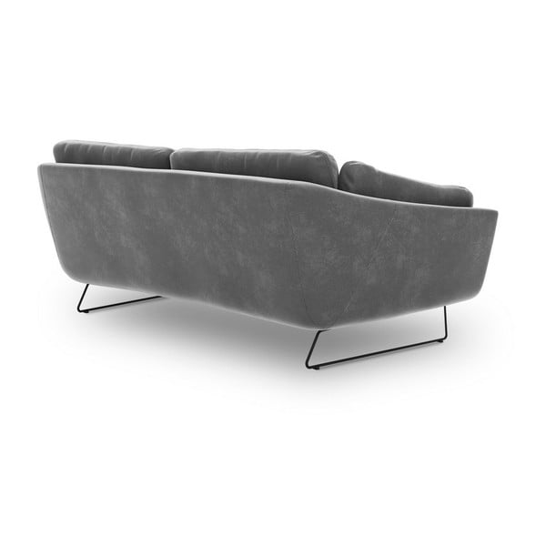 Canapea cu tapițerie de catifea Windsor & Co Sofas Gravity, gri-image-3