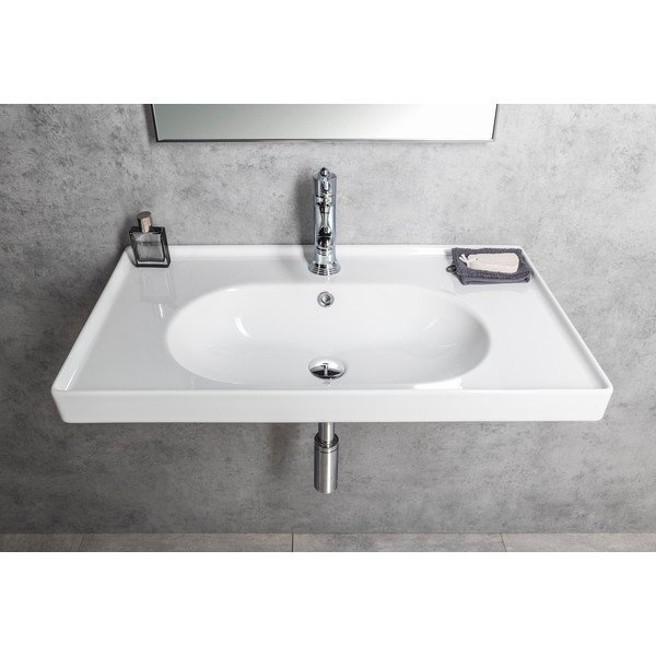 Chiuvetă albă din ceramică 80x45 cm Brand – Sapho-image-4