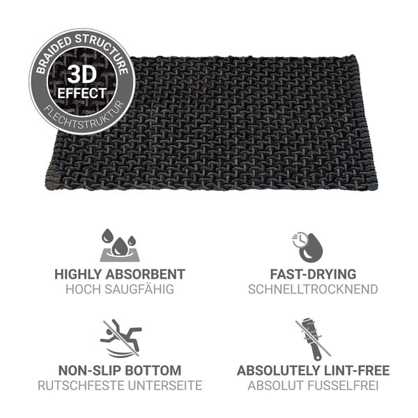Covoraș de baie gri antracit din material textil 50x80 cm Ecoli – Wenko-image-4
