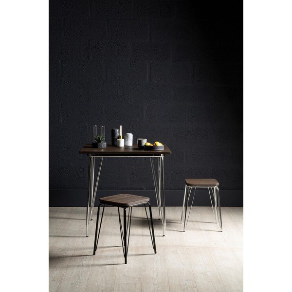 Masă de dining din lemn de ulm ø 80 cm District – Premier Housewares-image-2