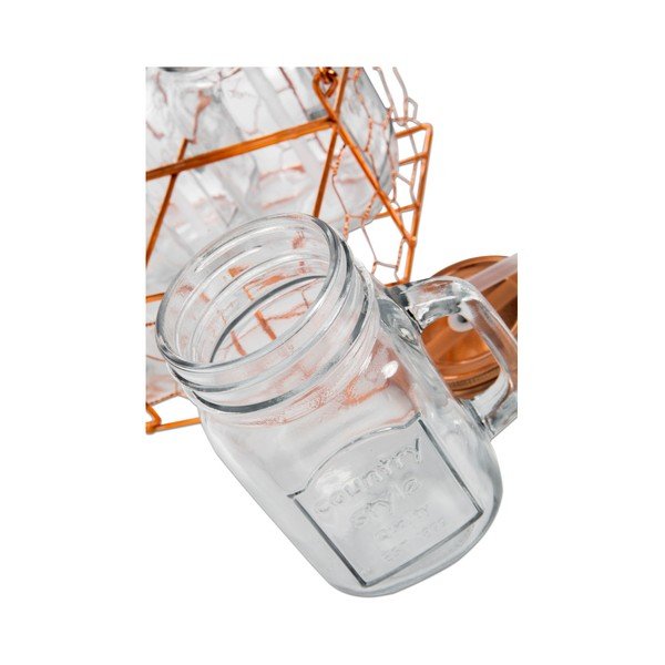 Suport cu 4 căni din sticlă pentru limonadă Bambum-image-1