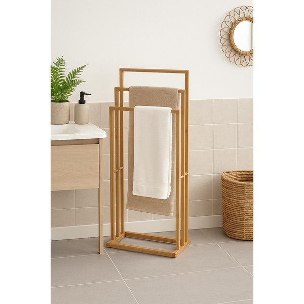 Suport pentru prosoape în culoare naturală din bambus Elva – Bonami Essentials-image-1