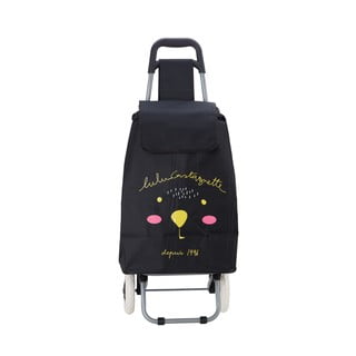 Geantă de cumpărături cu roți Lulucastagnette Cosette, 37 l, negru
