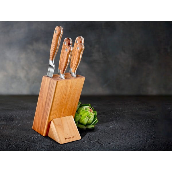 Set de cuțite cu suport 5 buc. Feelwood – Tescoma-image-1