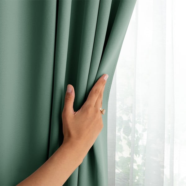Draperie verde-mentă dimout (semi-opacă) 140x175 cm Kierra – Restilo-image-4