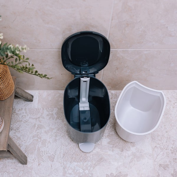 Coș de gunoi gri închis cu pedală din plastic 3,5 l – Addis-image-2