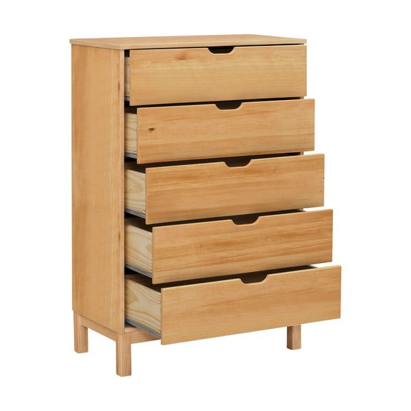 Comodă în culoare naturală înaltă din lemn de pin 113x39 cm Post – Støraa-image-1