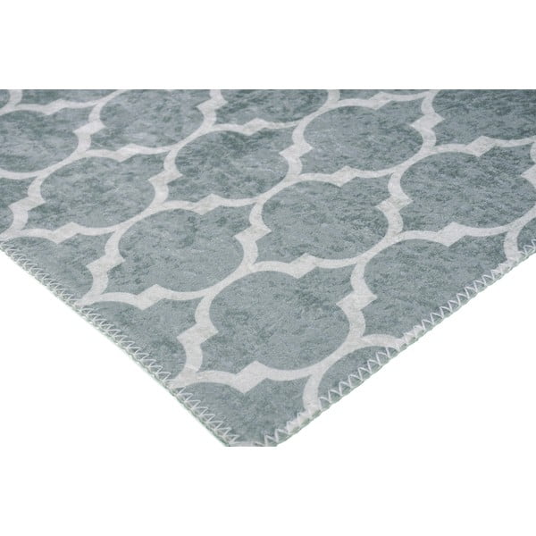 Covor tip traversă gri deschis/crem lavabil  200x80 cm - Vitaus-image-2