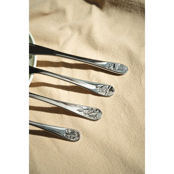 Tacâmuri  argintii din oțel inoxidabil pentru copii 4 buc. Forest Animals – Zilverstad-image-2