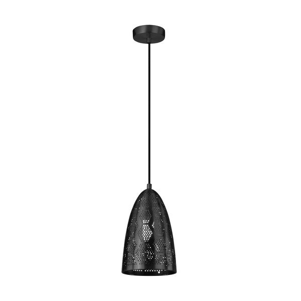 Lustră neagră cu abajur din metal ø 20 cm Bene – Candellux Lighting