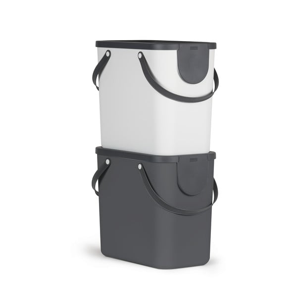 Coș de gunoi pentru deșeuri sortate din plastic reciclat 25 L Albula - Rotho-image-4