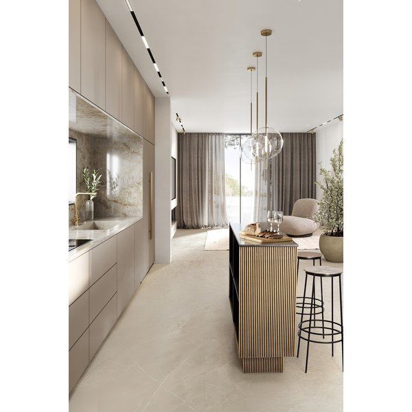 Insulă de bucătărie cu blat din lemn de mango 40x160 cm Virat – Bizzotto-image-2