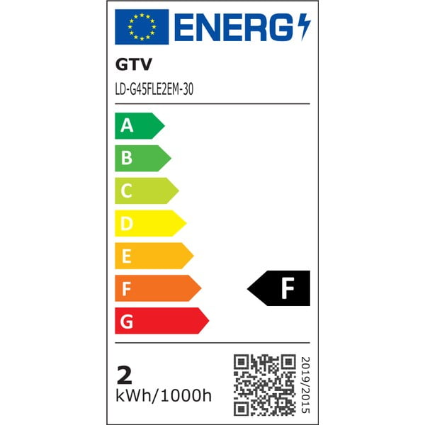 Bec cu filament E27, cu lumină albă caldă 2 W – GTV-image-1