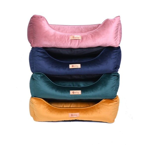 Pătuț pentru animale de companie, de catifea, roz 65x50 cm Royal - Petsy-image-2