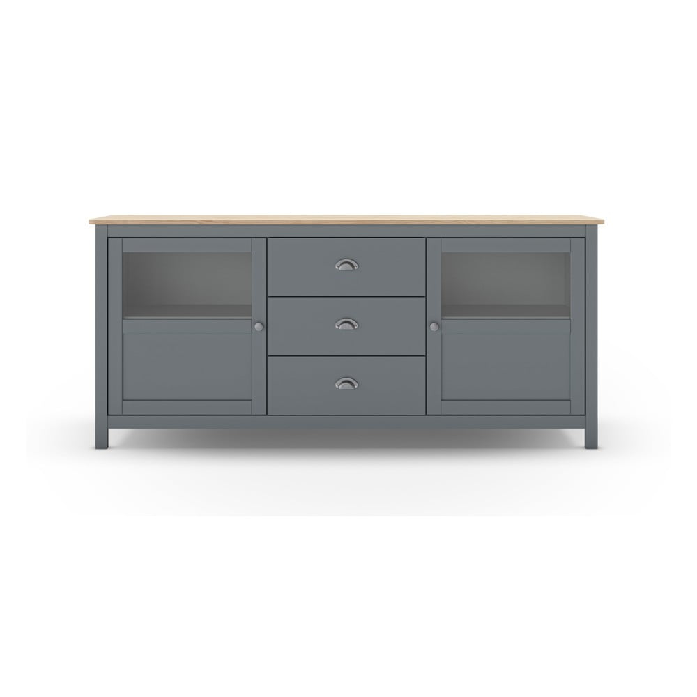 Comodă verde prăfuit din lemn de pin 180x80x40 cm Misti – Marckeric