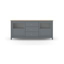 Comodă verde prăfuit din lemn de pin 180x80x40 cm Misti – Marckeric