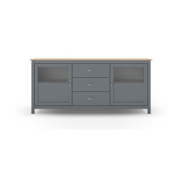 Comodă verde prăfuit din lemn de pin 180x80x40 cm Misti – Marckeric