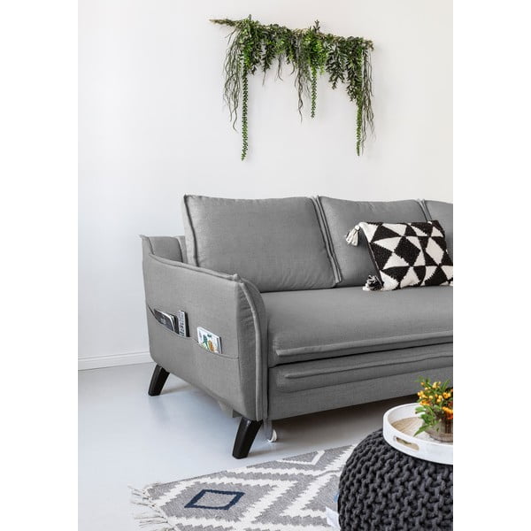 Colțar extensibil cu șezlong pe partea dreaptă Miuform Charming Charlie, gri-image-3