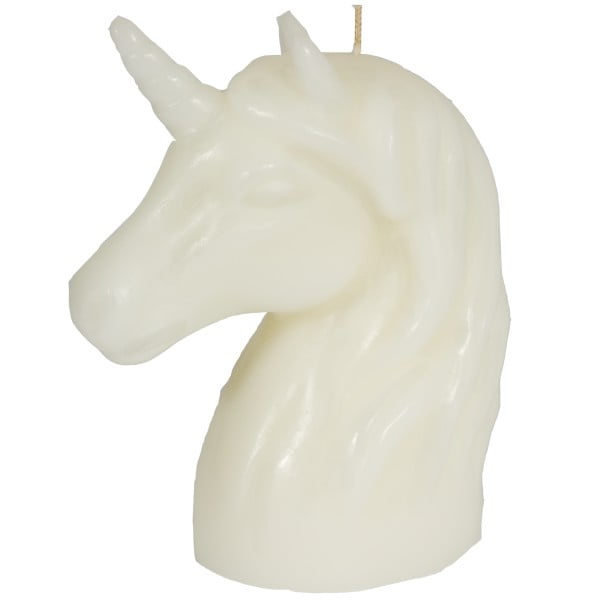 Lumânare Fisura Unicorn, alb