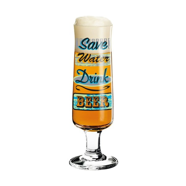Set pahar din sticlă cristalină pentru bere și 5 suporturi pahare Ritzenhoff Fisherman´s Wife, 390 ml