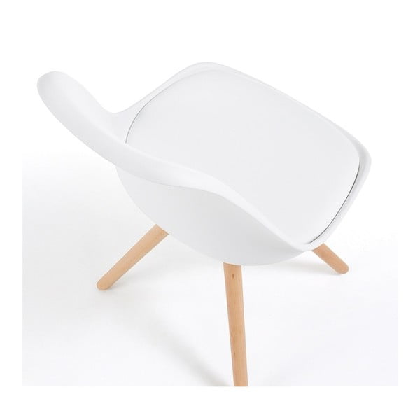 Scaun cu picioare din lemn de fag Bonami Essentials Lumos, alb-image-2