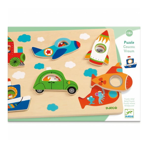 Puzzle de inserat Djeco Vehicule-image-1